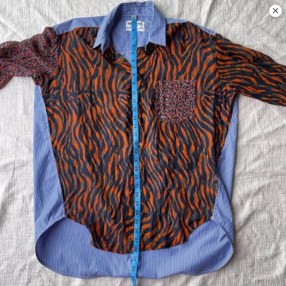 ESSENTIEL ANTWERP Woozie Mixed Print Shirt Size S
